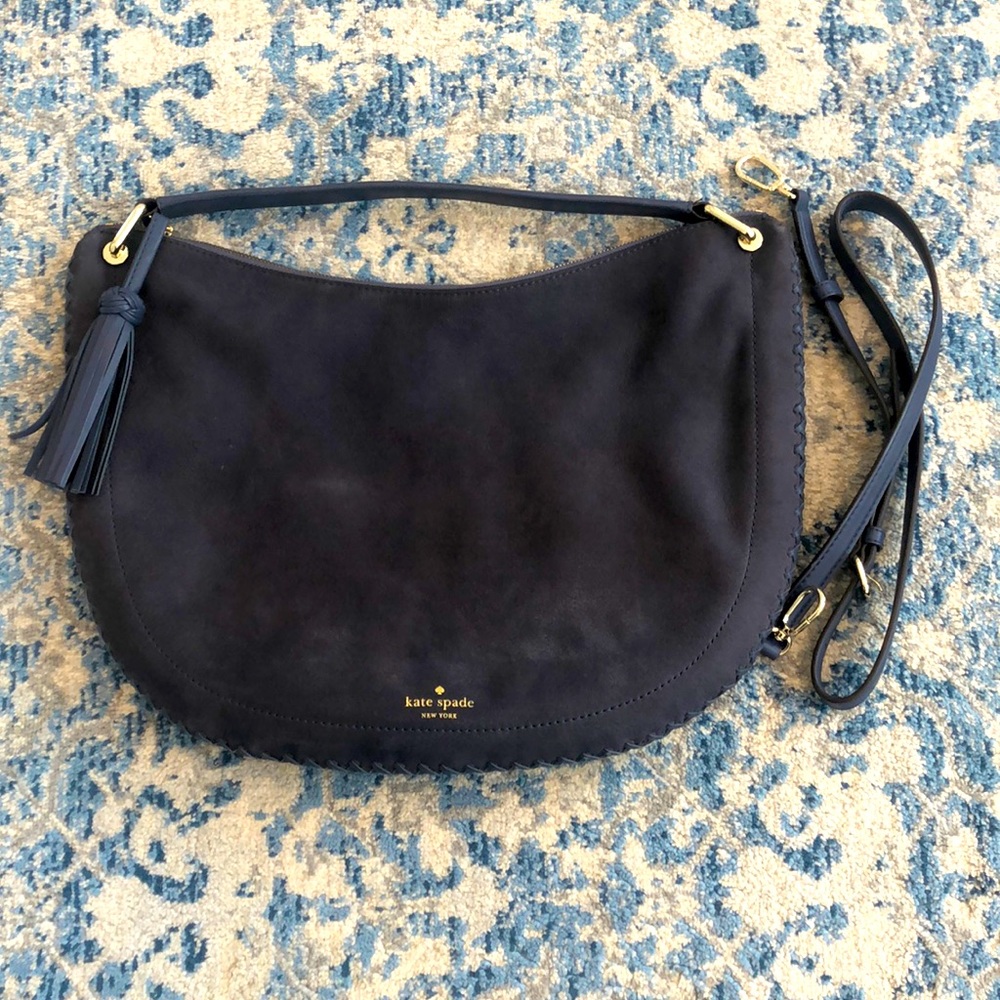 ✨Kate Spade Blue Suede Hobo✨